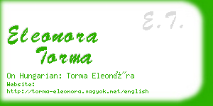eleonora torma business card
